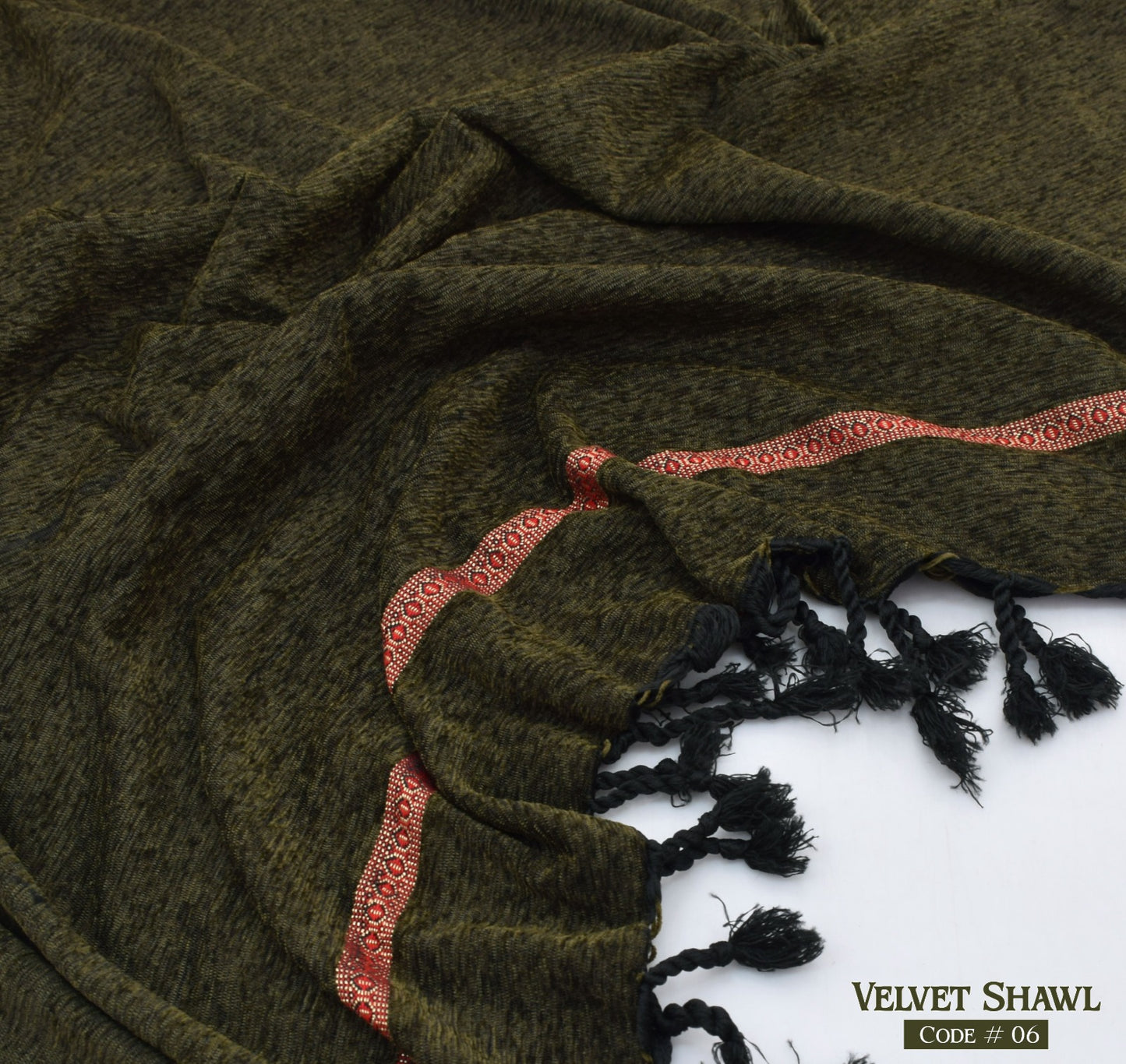 Men's velvet shawl