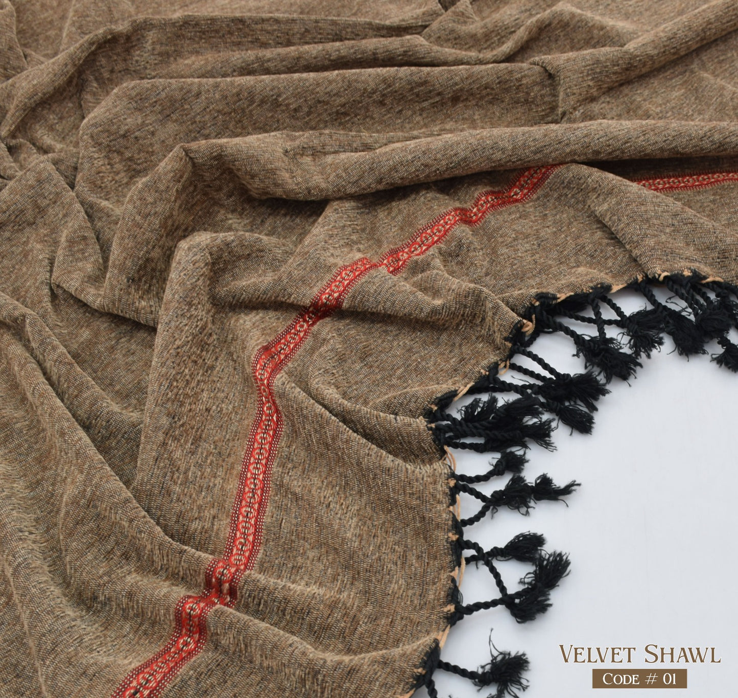 Men's velvet shawl