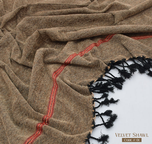 Men's velvet shawl