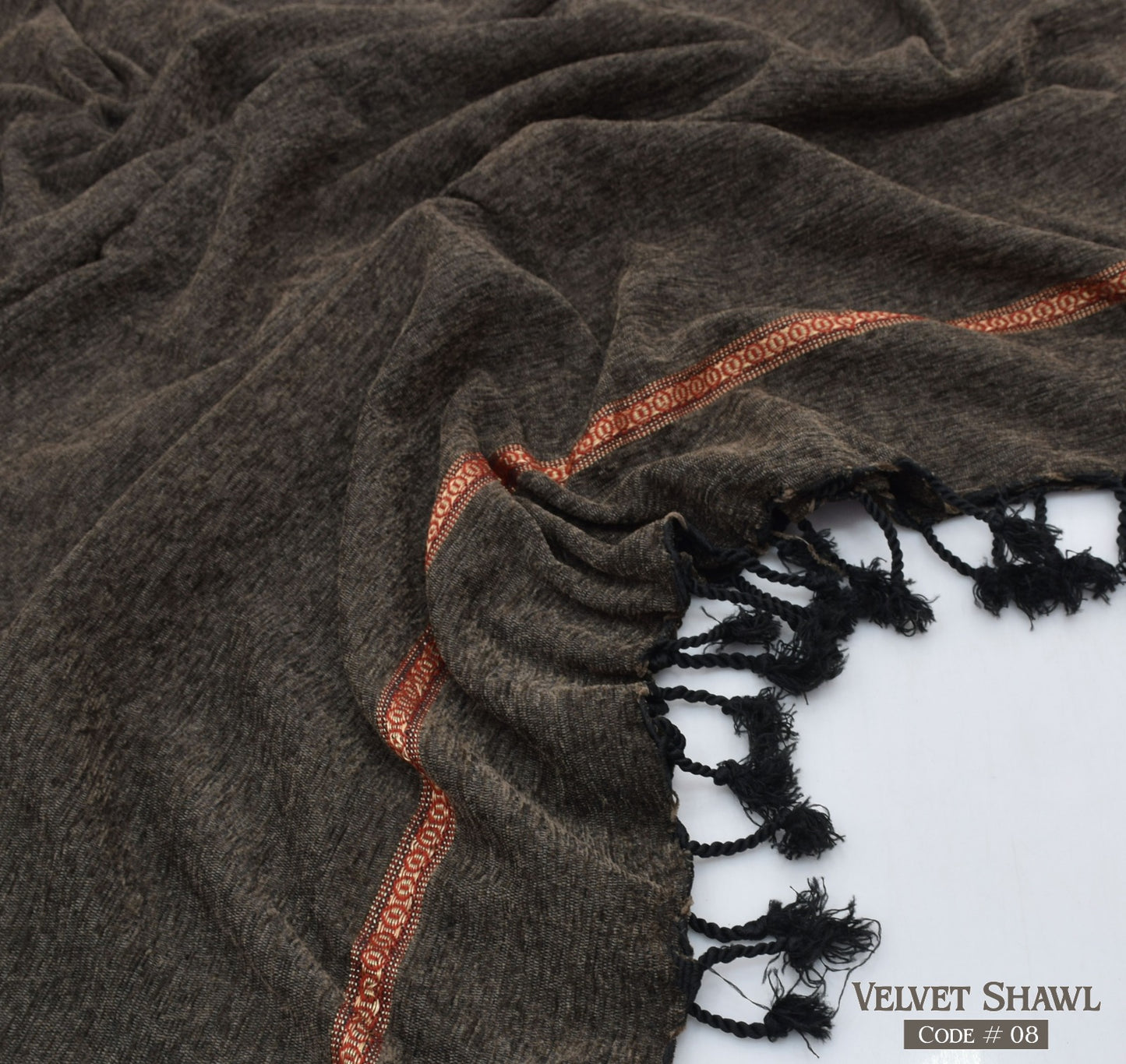 Men's velvet shawl