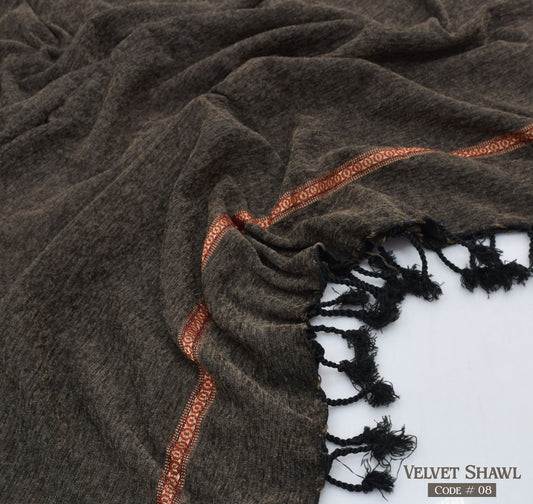 Men's velvet shawl