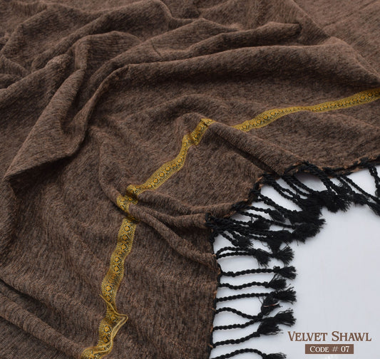 Men's velvet shawl